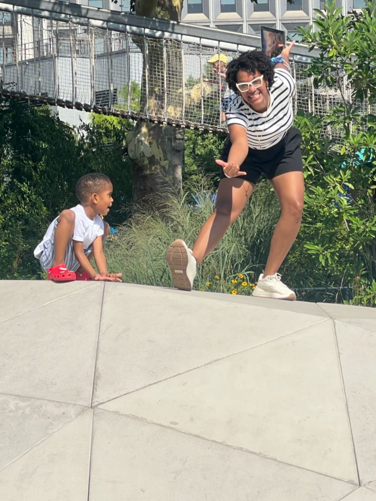 ADHD coach Brittany with her son who likely has ADHD
